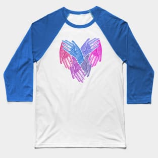 Heart made of loving hands Baseball T-Shirt